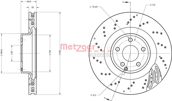 METZGER 6110832 Bremsscheibe